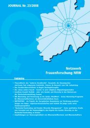 THEMEN: Netzwerk Frauenforschung NRW JOURNAL Nr. 23/2008