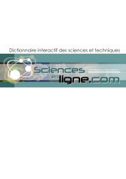 Dictionnaire interactif des sciences et techniques - l'Université d ...