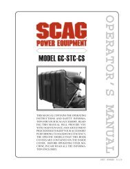 Download Manual - Scag Power Equipment