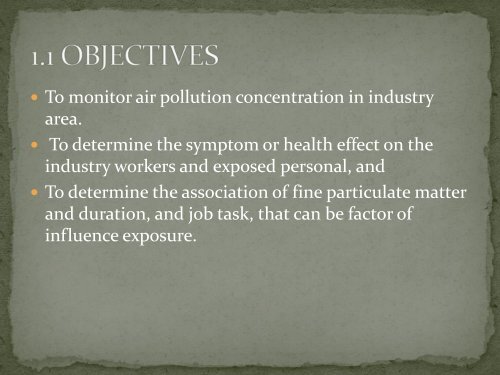 The Investigation of Particulate Matter (Pm2.5 ... - NIOSH