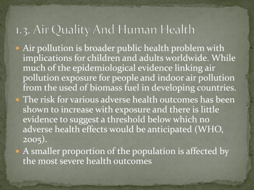 The Investigation of Particulate Matter (Pm2.5 ... - NIOSH