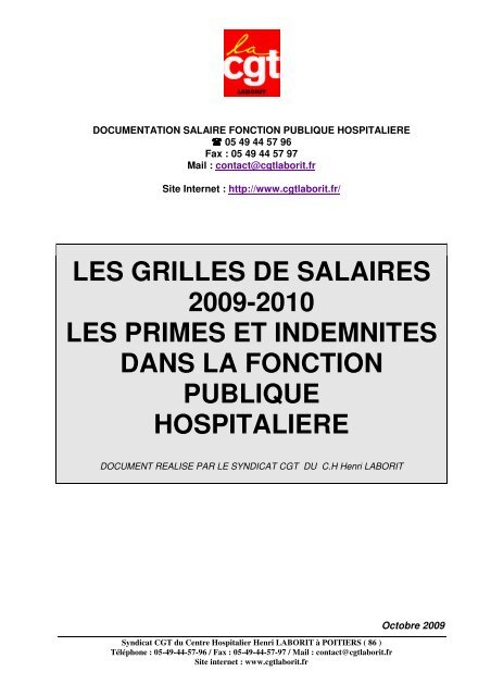 les grilles de salaires 2009-2010 les primes et indemnites