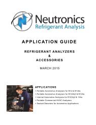 application guide - Neutronics â Refrigerant Identifiers and Sealant ...