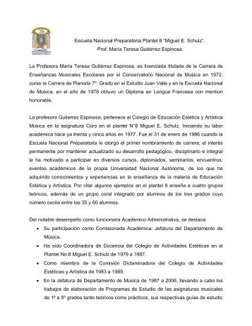 GutiÃ©rrez Espinosa MarÃ­a Teresa - ENP Plantel 8