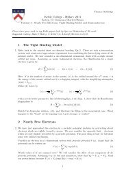 Nearly Free Electrons, Tight Binding Model and Semiconductors