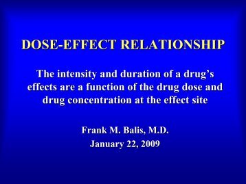 DOSE-EFFECT RELATIONSHIP - NIH Clinical Center