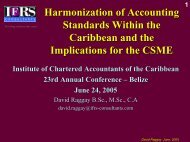 Harmonization of Accounting Standards withing the Caribbean & the ...