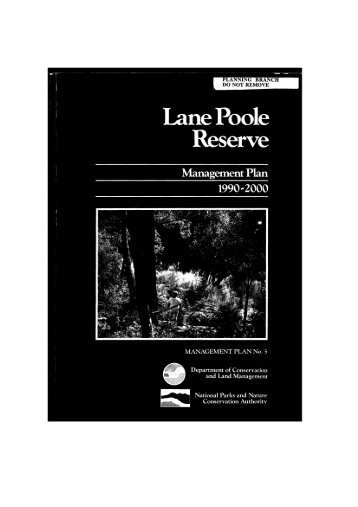 Lane Poole Reserve management plan - Department of ...