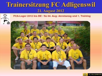Präsentationsunterlagen - FC Adligenswil
