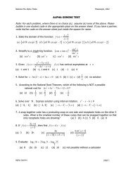 ALPHA GEMINI TEST - Mu Alpha Theta