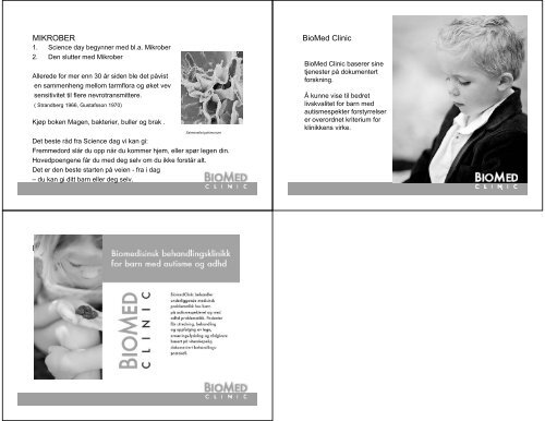 4 slides per side sort/hvitt - Autisme kan behandles