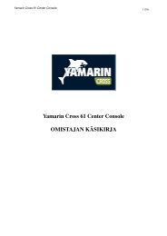 Yamarin Cross 61 Center Console OMISTAJAN KÃƒÂ„SIKIRJA