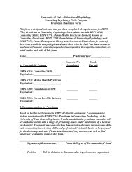 Practicum Readiness Form - Department of Educational Psychology ...