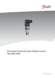 Transmisor de presiÃ³n para trabajos severos Tipo MBS 3050