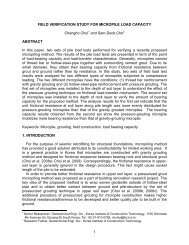 Field verification Study for Micropile Load Capacity, Dr. Changho ...