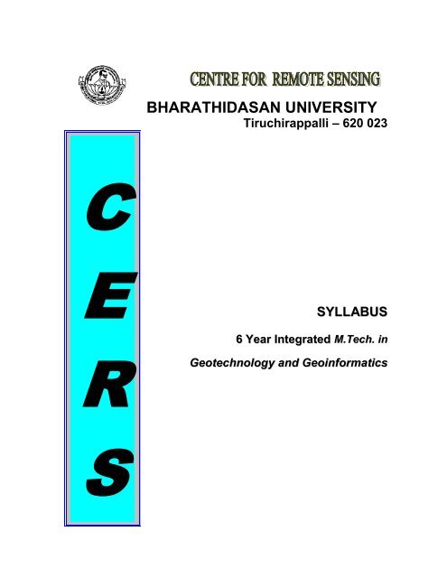 Syllabus - Bharathidasan University