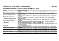 Lista de inscritos - Aluno Especial - 1Âº semestre de 2013 ... - ECA-USP