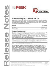 Release Notes: IQ Central v1.12 - Peek Traffic