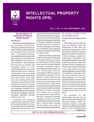 intellectual property rights (ipr) - Patent Facilitating Centre