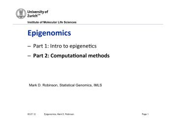 Epigenomics - Bioconductor