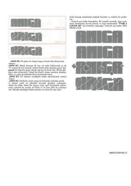 Amiga Dunyasi - Sayi 30 (Kasim 1992).pdf - Retro Dergi