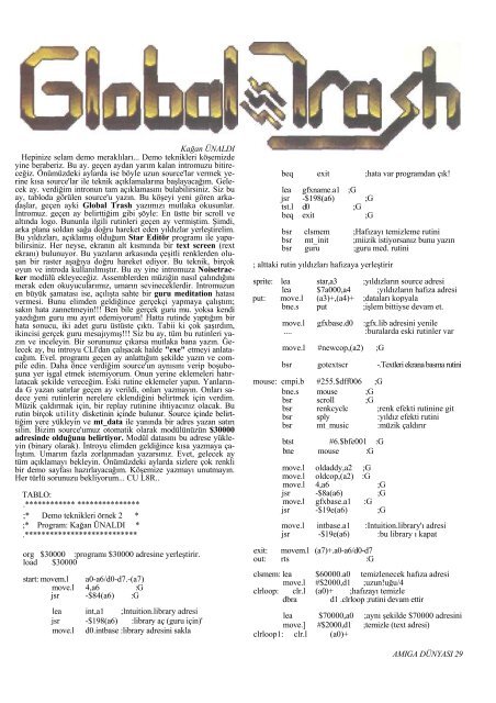 Amiga Dunyasi - Sayi 30 (Kasim 1992).pdf - Retro Dergi