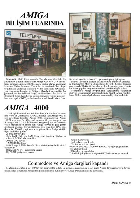 Amiga Dunyasi - Sayi 30 (Kasim 1992).pdf - Retro Dergi