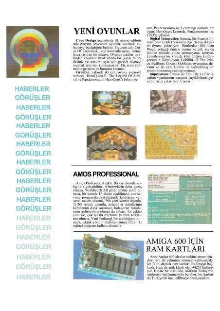 Amiga Dunyasi - Sayi 30 (Kasim 1992).pdf - Retro Dergi