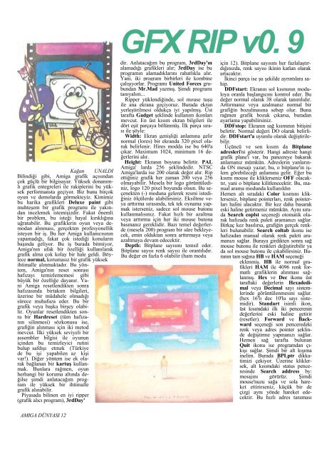Amiga Dunyasi - Sayi 30 (Kasim 1992).pdf - Retro Dergi