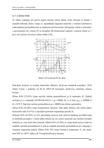 186 5.11.3 Zlitine FeNi Te zlitine vsebujejo kot glavni legirni ... - lrtme