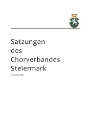 Satzungen des Chorverbandes Steiermark (2013)