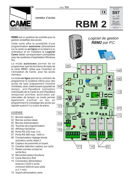 Logiciel de gestion RBM2 par P.C. - D-HOME-OTIK