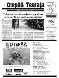 Talvepealinnast saab talvepealinn siis, kui tuleb lumi ... - OtepÃ¤Ã¤ vald