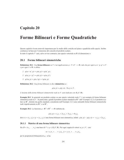 Segno Di Una Forma Quadratica Con Autovalori