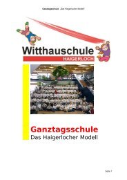 Ganztagsschule - Witthauschule Haigerloch