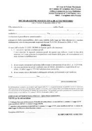 Mod. Dichiarazione Sostitutiva di Atto Notorio - Comune di ...