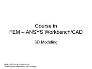 Course in FEM â ANSYS Workbench/CAD