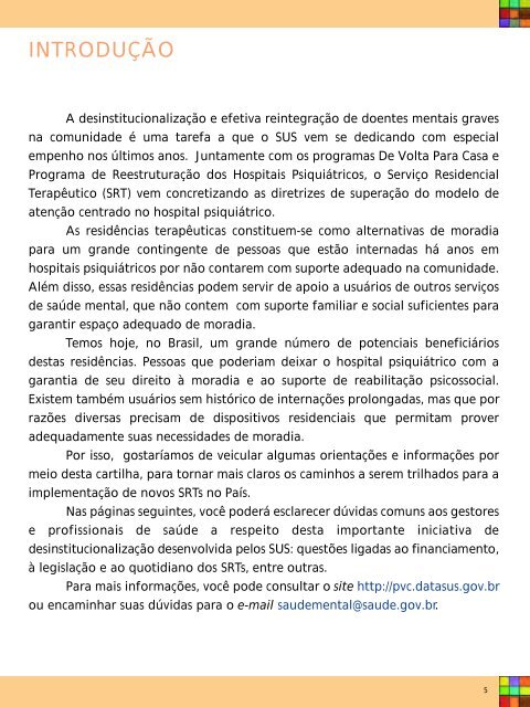 ResidÃªncias terapÃªuticas - BVS MinistÃ©rio da SaÃºde