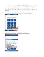 How to reset your Windows Mobile PDA/Phone password