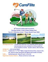 20th Annual CareFlite Golf Tournament Thursday October 3, 2013, 8 ...