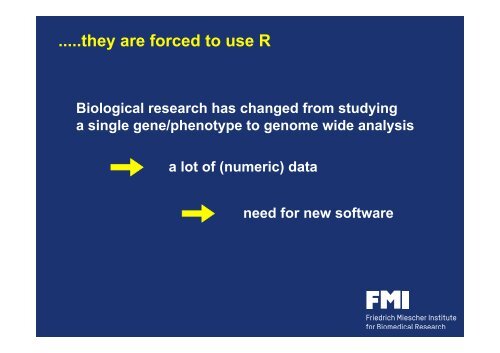 How to convince Biologists to use R - BaselR