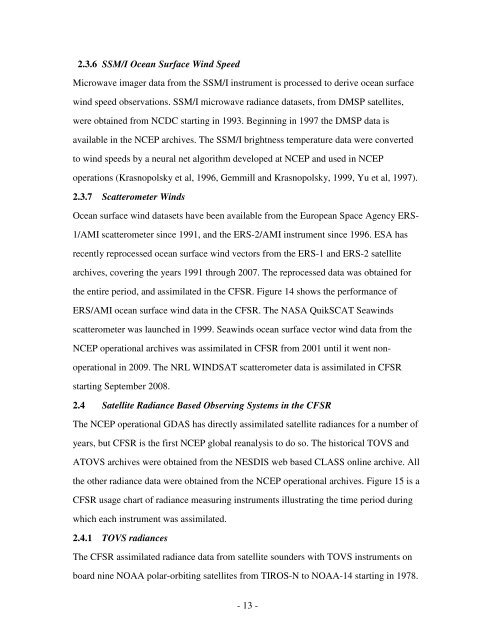 The NCEP Climate Forecast System Reanalysis - NOAA National ...