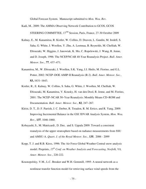 The NCEP Climate Forecast System Reanalysis - NOAA National ...