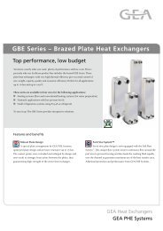 GBE Series â Brazed Plate Heat Exchangers - GEA PHE Systems