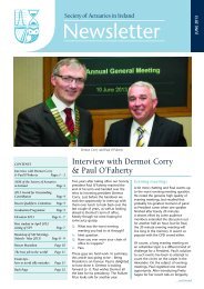 SAI Newsletter June 2013 - Society of Actuaries in Ireland