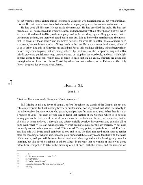 Homilies on the Gospel of St. John and the Epistle to the Hebrews