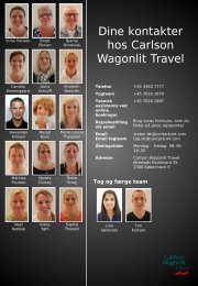 Velkommen til Carlson Wagonlit Travel