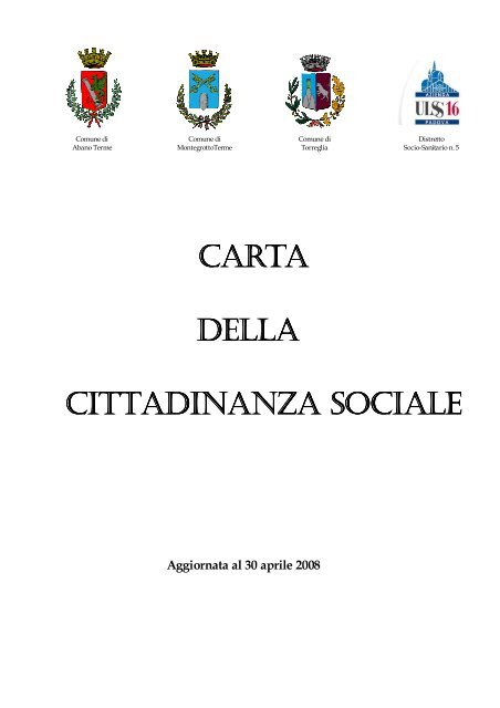 Carta della Cittadinanza Sociale Distretto Socio-Sanitario n. 5 ULSS ...