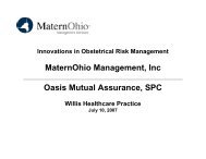 MaternOhio Management, Inc Oasis Mutual Assurance, SPC - Willis