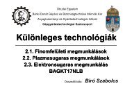 KÃ¼lÃ¶nleges technolÃ³giÃ¡k - ÃBUDAI EGYETEM BÃ¡nki DonÃ¡t GÃ©pÃ©sz ...